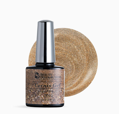 Gel Polish Road Trip Golden Glitz D093