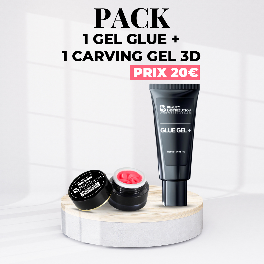 Pack Gel Glue + et Carving Gel 3D