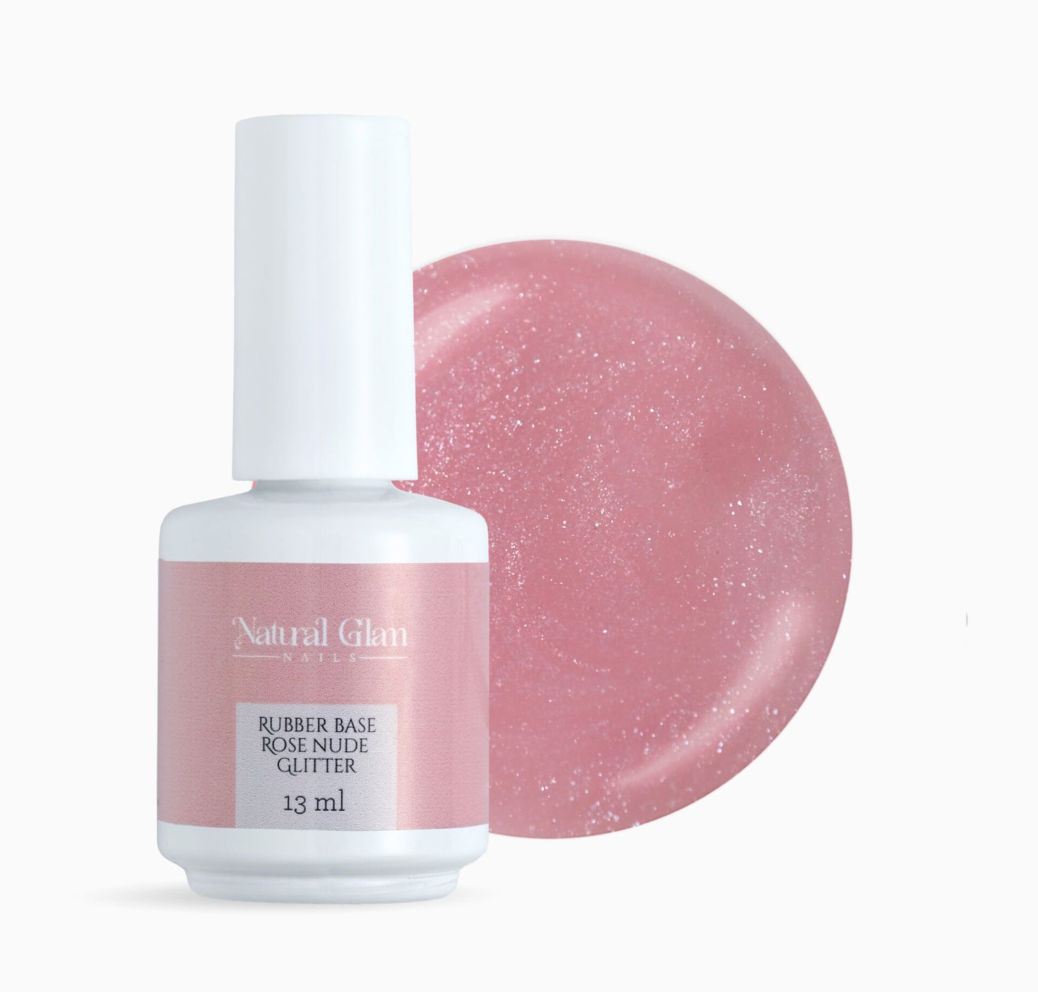 Base de Goma Purpurina Rosa Nude 13 ml